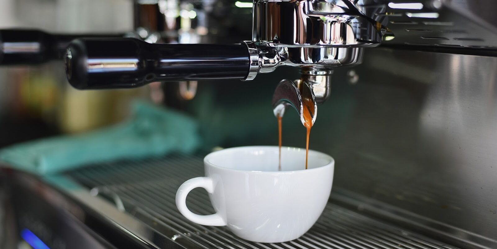 coffee machine pouring coffee in a cup