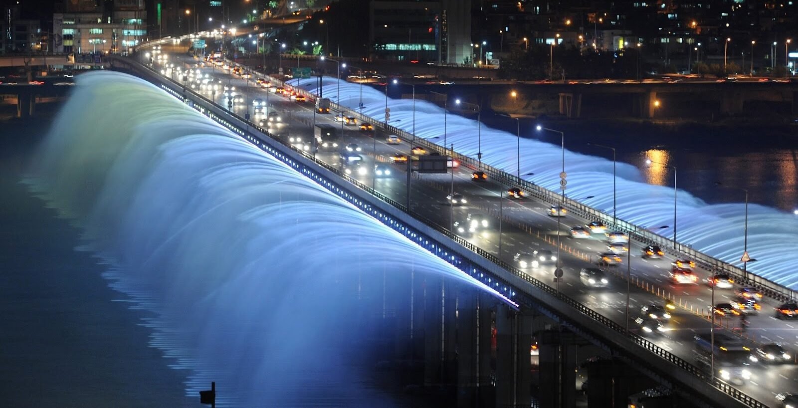 The Banpo Bridge in South Korea