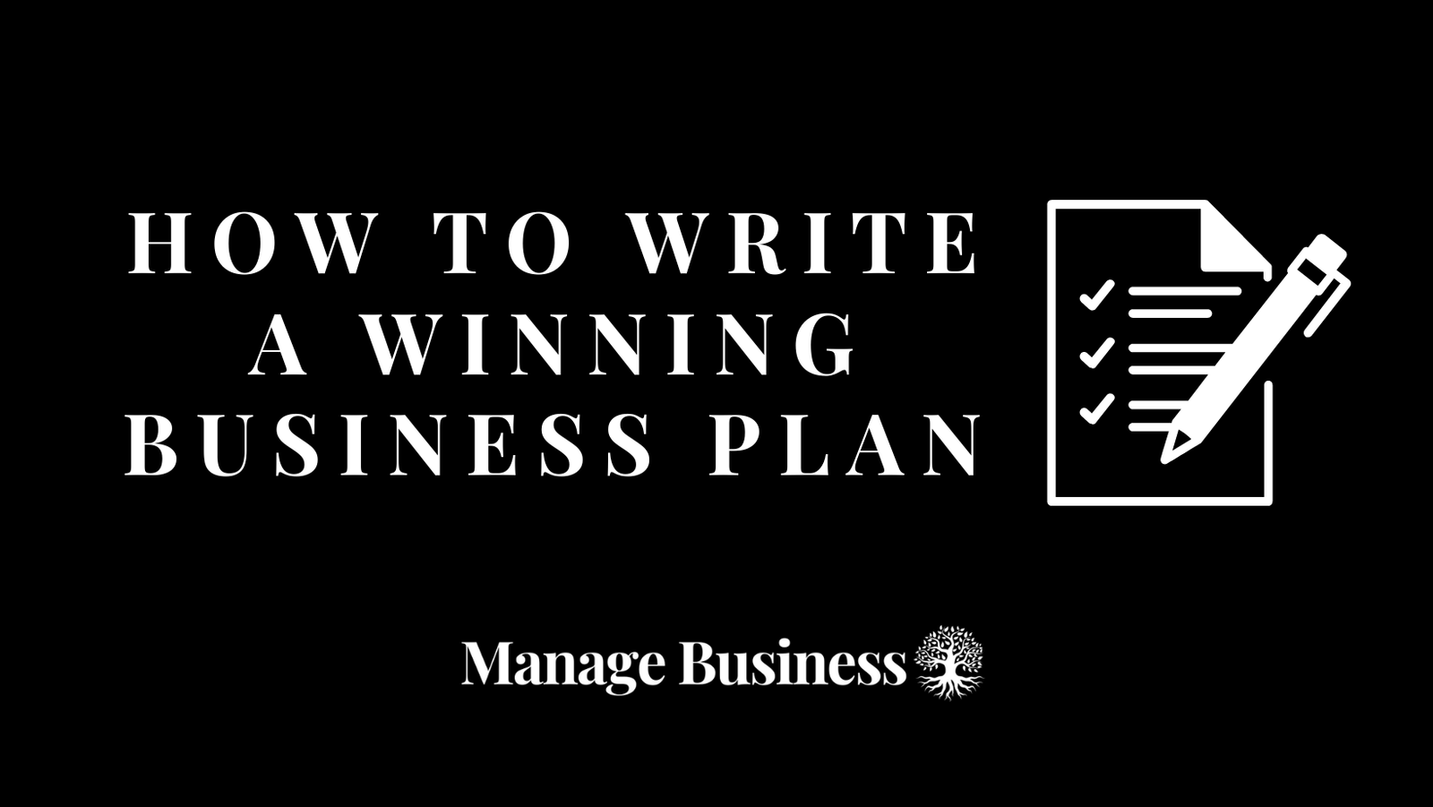 a well written business plan