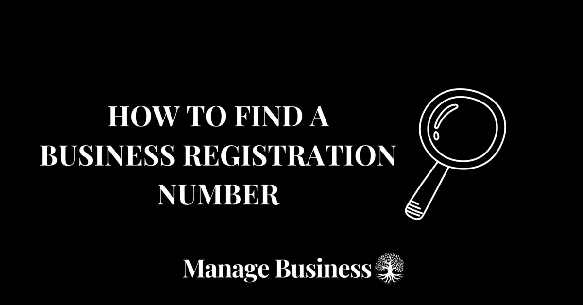 How to Find a Business Registration Number
