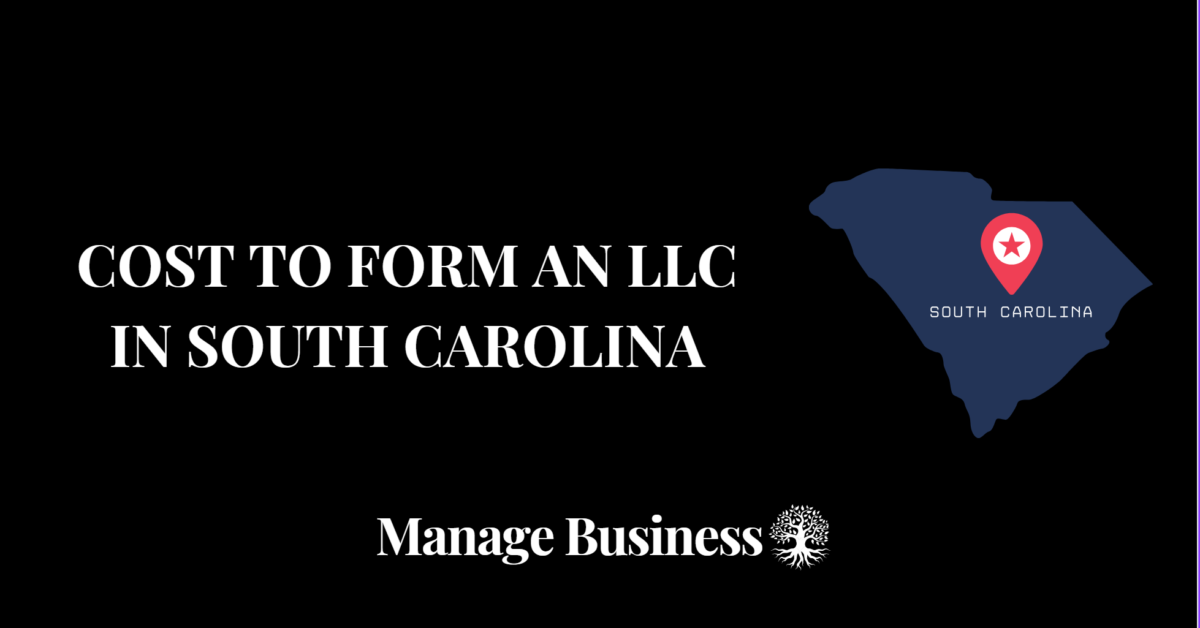 Cost to Form an LLC in South Carolina
